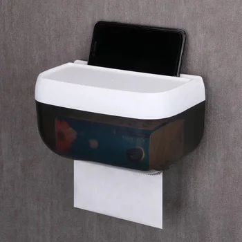 Toilet Paper Holder With Shelf Creative Plastic Black Wc Bathroom Paper Holder Storage Box Wall-Mounted Toilet Paper Tissue
Toilet Paper Holder With Shelf Creative Plastic Black Wc Bathroom Paper Holder Storage Box Wall-Mounted Toilet Paper Tissue