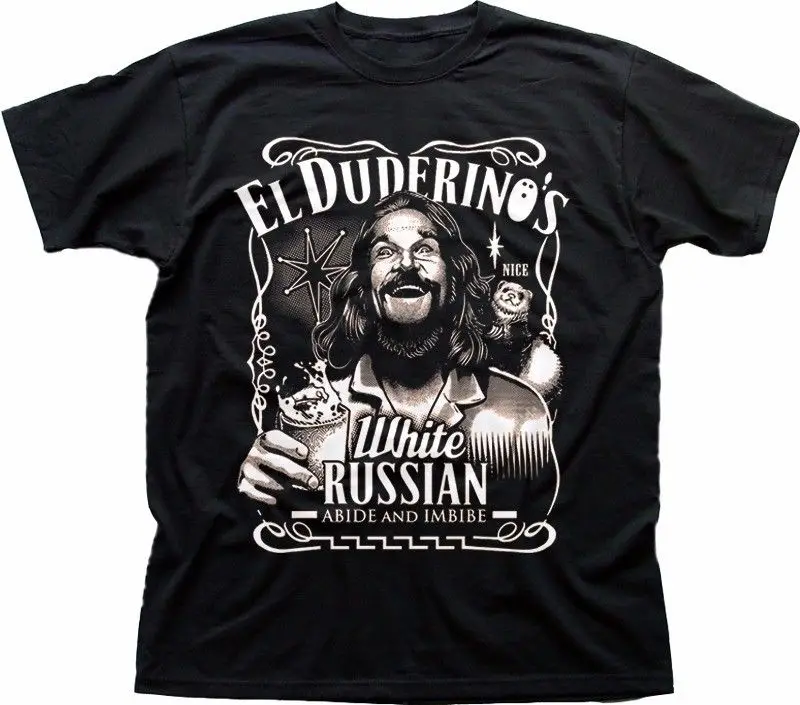 The DUDE Big Lebowski ABIDE poster Jeff Bridges El Duderino black t-shirt FN9277Cartoon tee shirt homme high quality top tees
The DUDE Big Lebowski ABIDE poster Jeff Bridges El Duderino black t-shirt FN9277Cartoon tee shirt homme high quality top tees