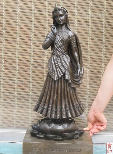 008566 24"Signed wumageqi Swami pure bronze Statue lotus base Krishna India Buddha
008566 24"Signed wumageqi Swami pure bronze Statue lotus base Krishna India Buddha