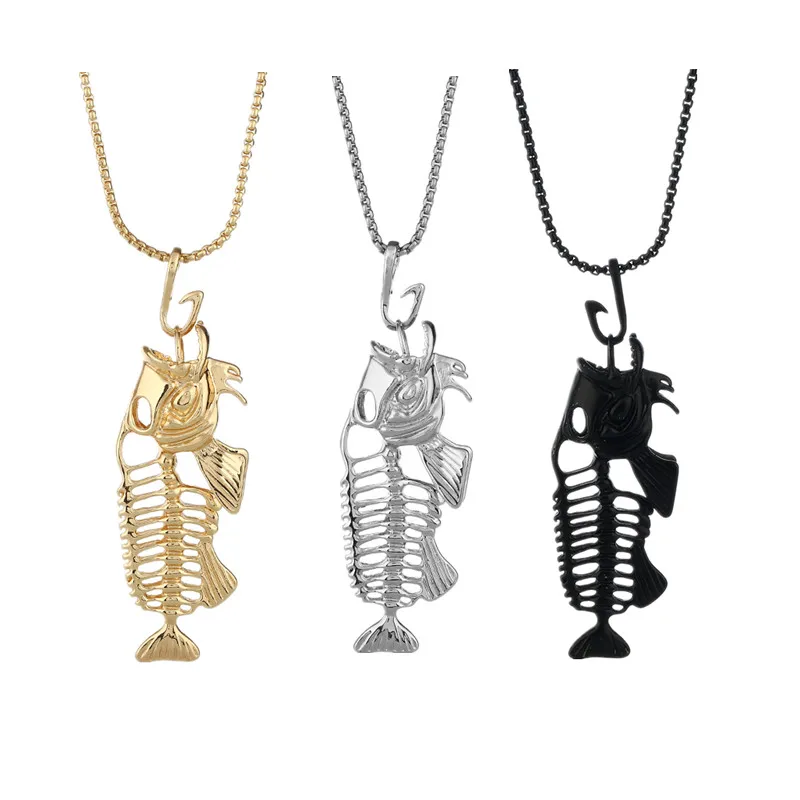 Women Men Punk Style Stainless Steel Whole Fish Bone Shape Pendant Necklace Long Chain Necklace Personality Exaggerated Jewelry
Women Men Punk Style Stainless Steel Whole Fish Bone Shape Pendant Necklace Long Chain Necklace Personality Exaggerated Jewelry