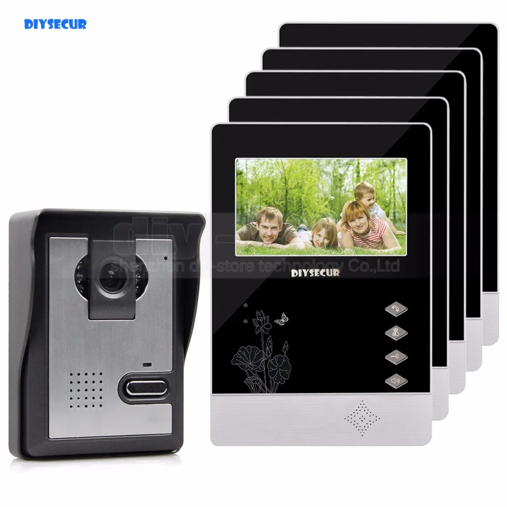 DIYSECUR 4.3 inch Indoor Monitor + 600 TVLine HD Camera IR Night Vision Video Door Phone Video Intercom 1V5
DIYSECUR 4.3 inch Indoor Monitor + 600 TVLine HD Camera IR Night Vision Video Door Phone Video Intercom 1V5