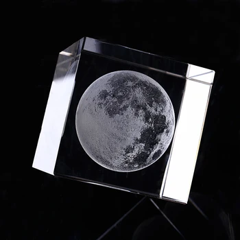 6cm 3D Laser Engraved Moon Crystal Cube Ornaments Glass Miniatures For Gifts Home Decoration Accessories Astronomical Craft
6cm 3D Laser Engraved Moon Crystal Cube Ornaments Glass Miniatures For Gifts Home Decoration Accessories Astronomical Craft