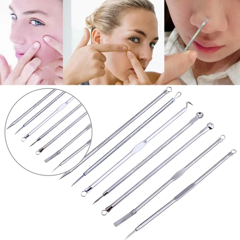 7 Pcs Blackhead Remover Pimple Blemish Acne Extractor Remover Tool Set Acne Remove Needle
7 Pcs Blackhead Remover Pimple Blemish Acne Extractor Remover Tool Set Acne Remove Needle