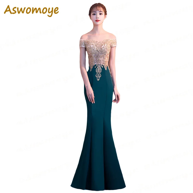 Aswomoye Long Evening Dress 2018 New Appliques Golden Prom Party Dress Mermaid Sleeveless Satin Dresses Lace Up robe de soiree
Aswomoye Long Evening Dress 2018 New Appliques Golden Prom Party Dress Mermaid Sleeveless Satin Dresses Lace Up robe de soiree