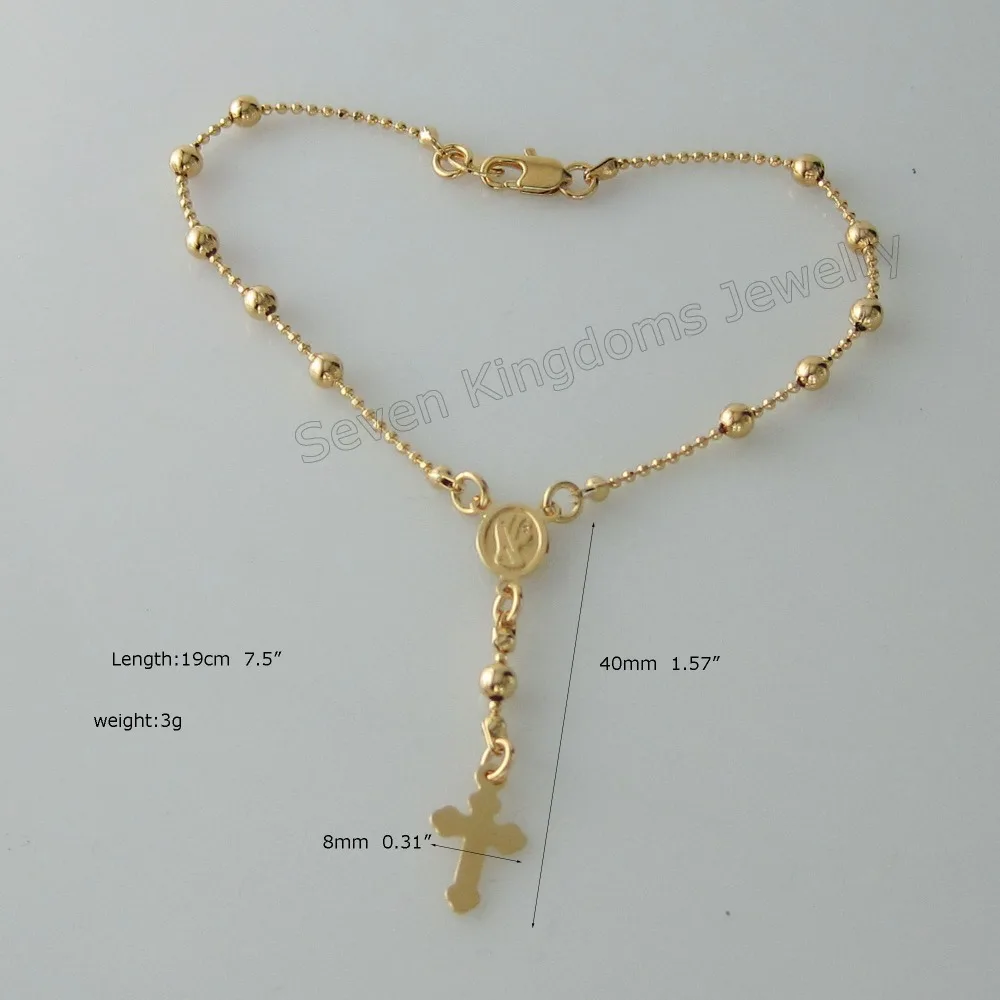Min order 10$/ NEW BALL BEADS BRACELET 7.5" - YELLOW GOLD GP OVERLAY FILLED JESUS AND VIRGIN MARY CHARM
Min order 10$/ NEW BALL BEADS BRACELET 7.5" - YELLOW GOLD GP OVERLAY FILLED JESUS AND VIRGIN MARY CHARM