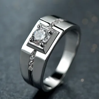 Solid 925 Silver Wedding Rings For Men Cubic Zirconia Engagement Jewelry Rings Fashion Male Finger Ring Band Love Anillos Gift
Solid 925 Silver Wedding Rings For Men Cubic Zirconia Engagement Jewelry Rings Fashion Male Finger Ring Band Love Anillos Gift