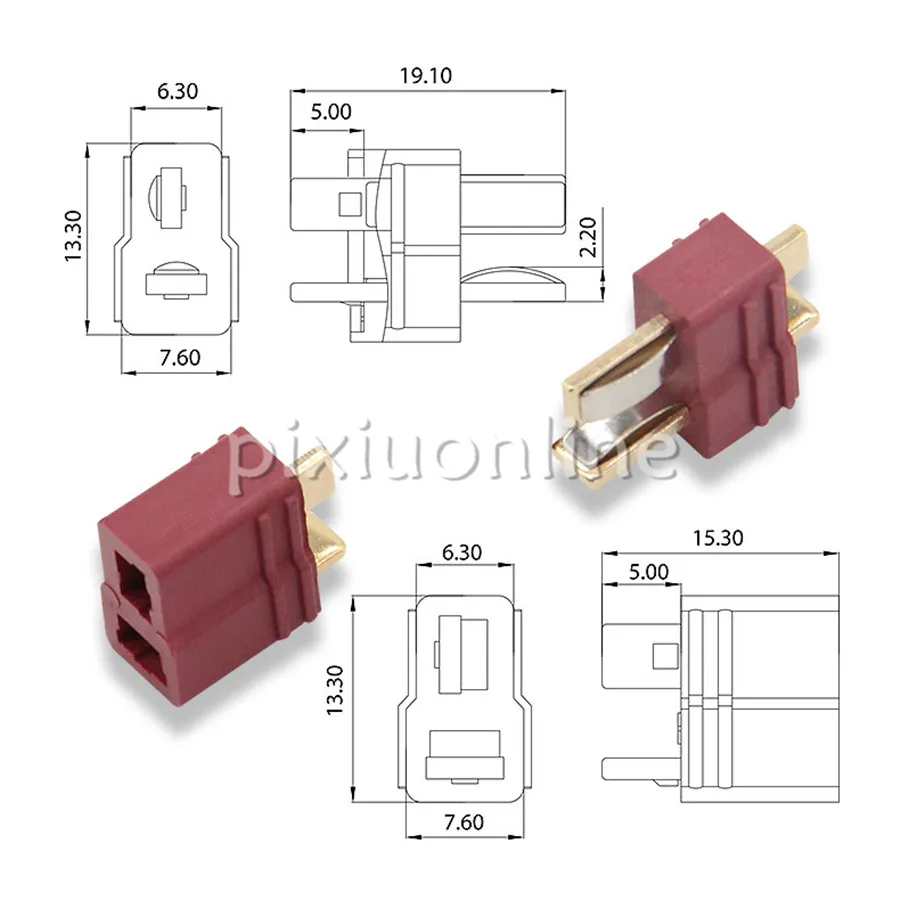 Fast Shipping DS700 1suit Male and Female Antiskid T-shaped Plug Large Current Model Airplane Parts Free USA Shipping
Fast Shipping DS700 1suit Male and Female Antiskid T-shaped Plug Large Current Model Airplane Parts Free USA Shipping