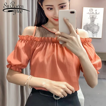 2019 fashion chiffon women shirt blouse blusas summer new short sleeve women's clothing sexy hollow out women's tops D654 30
2019 fashion chiffon women shirt blouse blusas summer new short sleeve women's clothing sexy hollow out women's tops D654 30