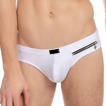 Men's underwear Faux Leather paint sexy small Briefs underwear fashion Zipper trends tight Pouch pant 308B
Men's underwear Faux Leather paint sexy small Briefs underwear fashion Zipper trends tight Pouch pant 308B