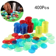 400 pçs 4 cores 3/4 Polegada pro contagem bingo chips marcadores para o jogo de bingo portátil jogos festa bingo cartões jogos acessórios(China)