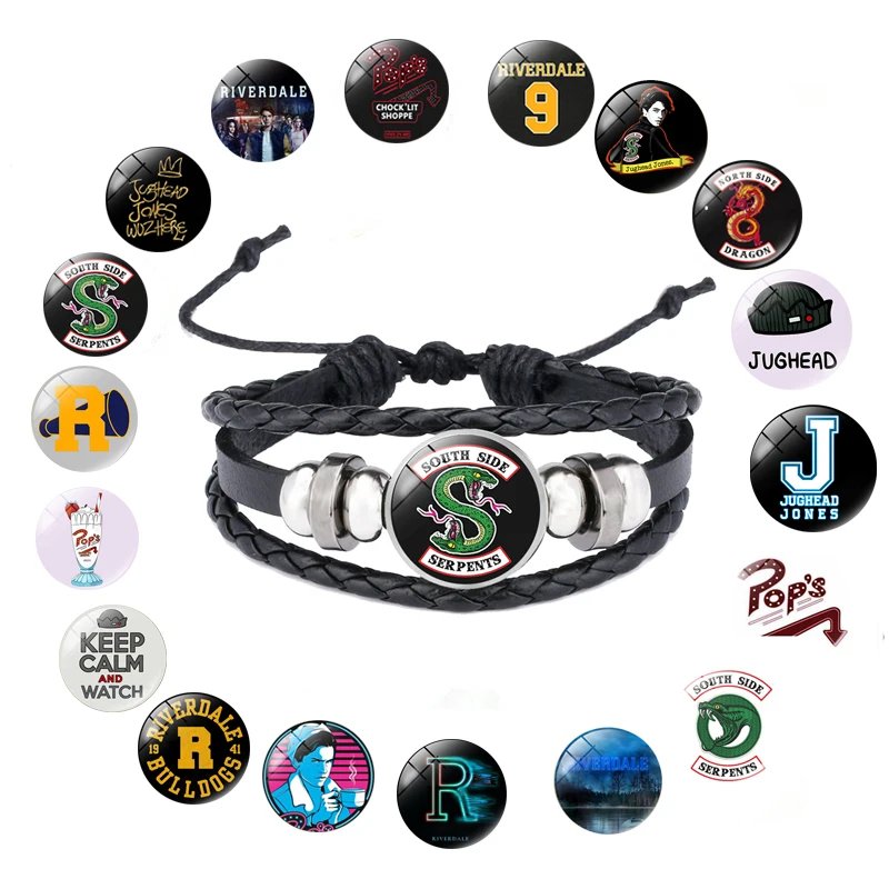 Riverdale Bracelet Men's Jewelry with Genuine Leather Multilayer Riverdale Pattern Glass Cabochon Charm Beaded Bracelet Bangle
Riverdale Bracelet Men's Jewelry with Genuine Leather Multilayer Riverdale Pattern Glass Cabochon Charm Beaded Bracelet Bangle