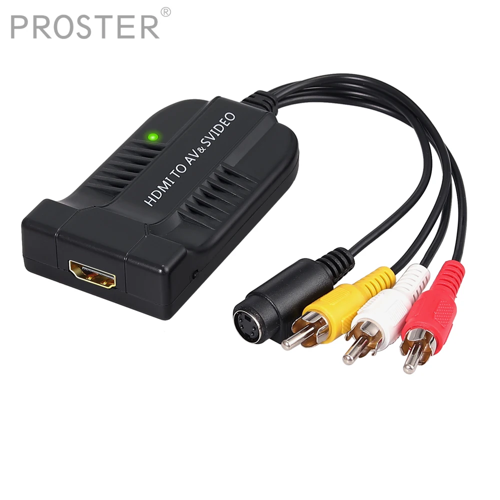 Proster 1080P HDMI в AV CVBS s видео конвертер адаптер композитный R L Аудио высокого
