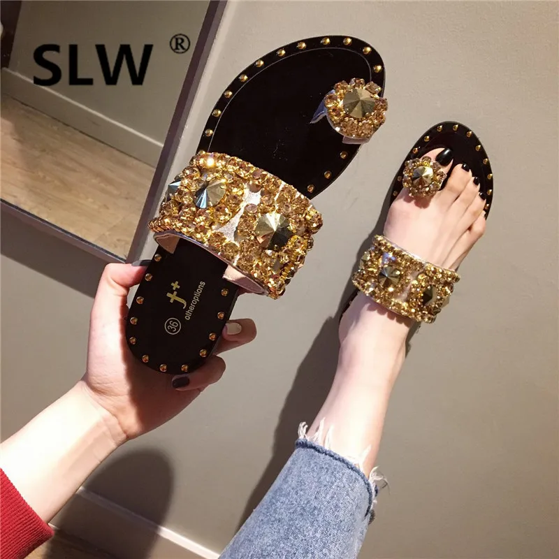 Rivet Crystal Shallow Flat Low summer women Fashion Slides slipper rhinestone woman modis sandals slipper Crystal Shallow
Rivet Crystal Shallow Flat Low summer women Fashion Slides slipper rhinestone woman modis sandals slipper Crystal Shallow