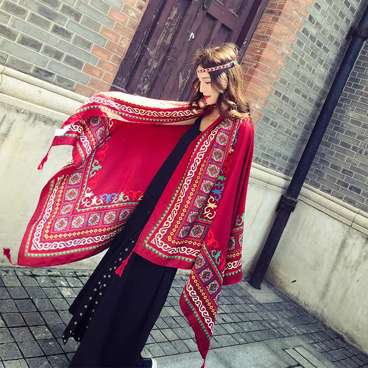 KYQIAO Ethnic designer scarf women winter autumn Spain style bohemian hippie long red blue print scarf cape shawl muffler
KYQIAO Ethnic designer scarf women winter autumn Spain style bohemian hippie long red blue print scarf cape shawl muffler