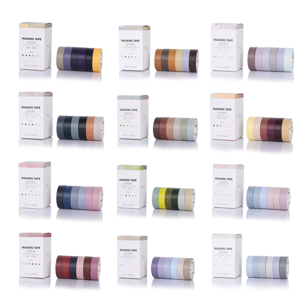 6Pcs/Box Vintage Solid Color DIY Washi Tape Phone Notebook Decoration Scrapbooking Masking Tape Adhesive Tape Label Sticker
6Pcs/Box Vintage Solid Color DIY Washi Tape Phone Notebook Decoration Scrapbooking Masking Tape Adhesive Tape Label Sticker