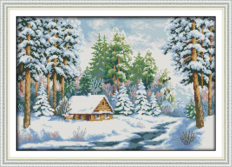 Needlework,11ct/14ct DMC color Cross stitch,Set For Embroidery kits Snow World Landscape Printed Pattern Cross-Stitch Wall Decor
Needlework,11ct/14ct DMC color Cross stitch,Set For Embroidery kits Snow World Landscape Printed Pattern Cross-Stitch Wall Decor
