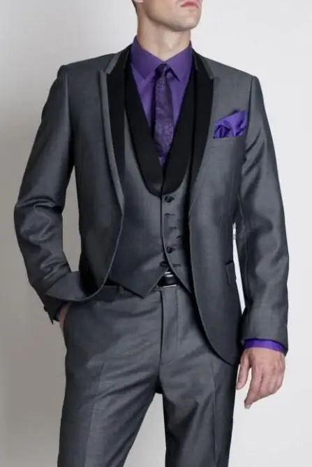 Top selling 2016 Groom Tuxedos Groomsmen Custom Made Slim Fit Dark Gray Suit Wedding Men's Suits ( jacket+Pants+vest+tie)
Top selling 2016 Groom Tuxedos Groomsmen Custom Made Slim Fit Dark Gray Suit Wedding Men's Suits ( jacket+Pants+vest+tie)