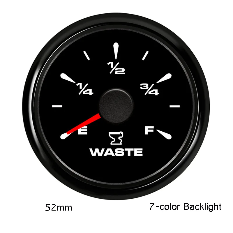 Boat Sewage Level Gauge Car Boat Holding Tank Level Gauge Meter Indicator with 7 color Backlight 9-32V 52mm
Boat Sewage Level Gauge Car Boat Holding Tank Level Gauge Meter Indicator with 7 color Backlight 9-32V 52mm