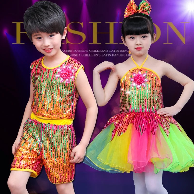 Kid boy girl dance colorful rainbow sequins glitter jazz costume dress clothes hip hop dance stage costume clothing tutu
Kid boy girl dance colorful rainbow sequins glitter jazz costume dress clothes hip hop dance stage costume clothing tutu