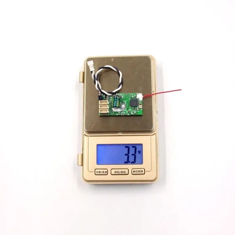 RC receiver DSM2 protocol radio control ultralight weight 3gram 4CH with built-in brushed 6A ESC
RC receiver DSM2 protocol radio control ultralight weight 3gram 4CH with built-in brushed 6A ESC