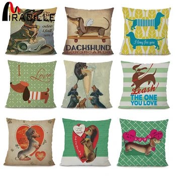 Miracille Cotton Linen Dachshund Dog Cushion Cover Cartoon Sausage Dogs Pillow Case For Home Office Chair Sofa Decoration
Miracille Cotton Linen Dachshund Dog Cushion Cover Cartoon Sausage Dogs Pillow Case For Home Office Chair Sofa Decoration