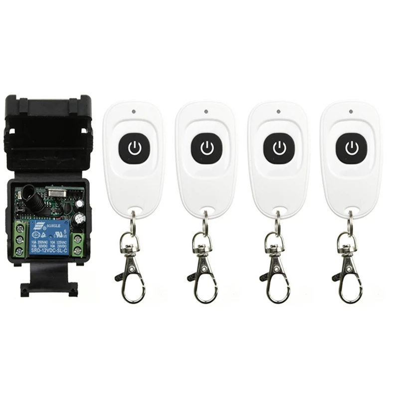 DC12V 24V 1CH 1 CH Mini Wireless RF Remote Control Light Switch 10A Relay Output Radio Receiver Module+one-button Transmitter
DC12V 24V 1CH 1 CH Mini Wireless RF Remote Control Light Switch 10A Relay Output Radio Receiver Module+one-button Transmitter