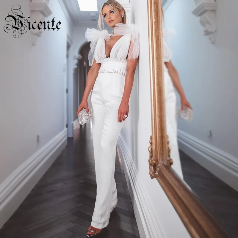 Vicente All Free Shipping 2019 New Sexy Deep V Neck Sleeveless Backless Lace Bow Women Mesh Front Long Pants Party Jumpsuit
Vicente All Free Shipping 2019 New Sexy Deep V Neck Sleeveless Backless Lace Bow Women Mesh Front Long Pants Party Jumpsuit