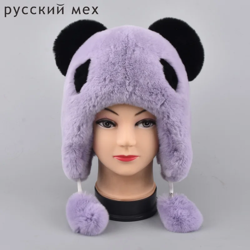 Новая меховая шапка для родителей и детей в России мальчиков девочек с заячьими