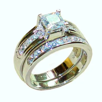 Choucong Jewelry 925 Sterling Silver Square Zircon CZ Stone Wedding Ring Set For Women Two Layers Size 5,6,7,8,9,10 
Choucong Jewelry 925 Sterling Silver Square Zircon CZ Stone Wedding Ring Set For Women Two Layers Size 5,6,7,8,9,10