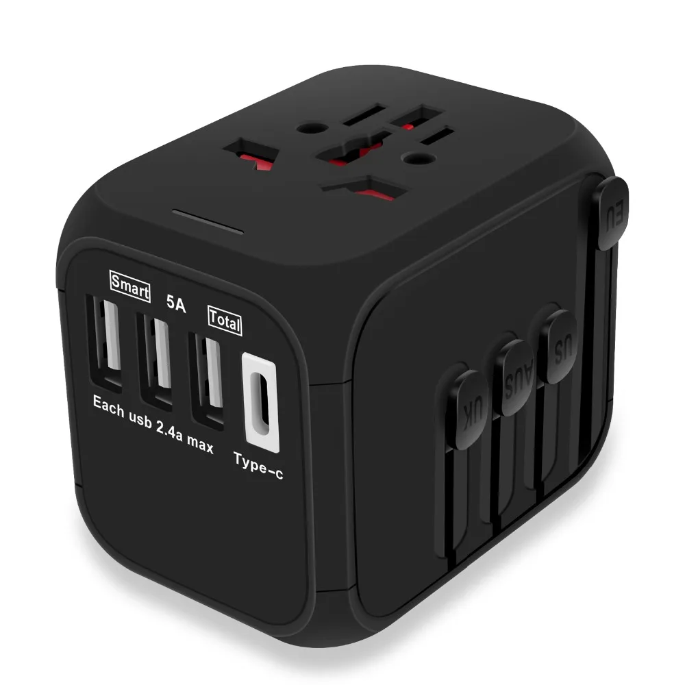MAXAH Travel Adapter with 3 USB Charger and Type C Universal Travel Plug Adaptor for EU US UK AU
MAXAH Travel Adapter with 3 USB Charger and Type C Universal Travel Plug Adaptor for EU US UK AU