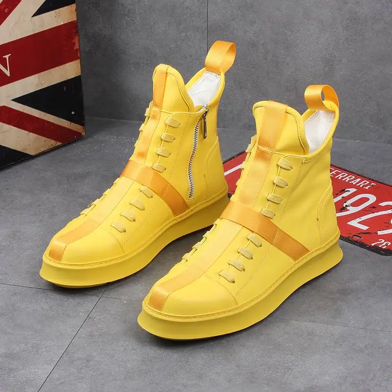 ERRFC 2019 Spring New high shoes men youth casual shoes Platform hip-hop short boots Men Yellow Leisure Shoes For web celebrity
ERRFC 2019 Spring New high shoes men youth casual shoes Platform hip-hop short boots Men Yellow Leisure Shoes For web celebrity
