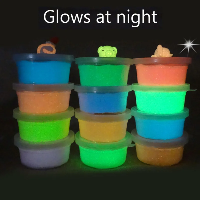 12colors/box Glows At Night Light Polymer Clay Air Dry Playdough Soft Modeling Jumping Intelligent Plasticine Slime Toys
12colors/box Glows At Night Light Polymer Clay Air Dry Playdough Soft Modeling Jumping Intelligent Plasticine Slime Toys