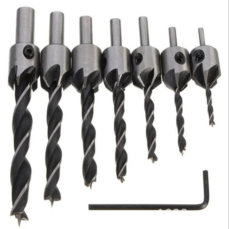 8pcs/set Big Discount! Countersink Drill Bit Drill Press Set Reamer High Speed Steel Chamfer Reamer Woodworking Power Tools
8pcs/set Big Discount! Countersink Drill Bit Drill Press Set Reamer High Speed Steel Chamfer Reamer Woodworking Power Tools