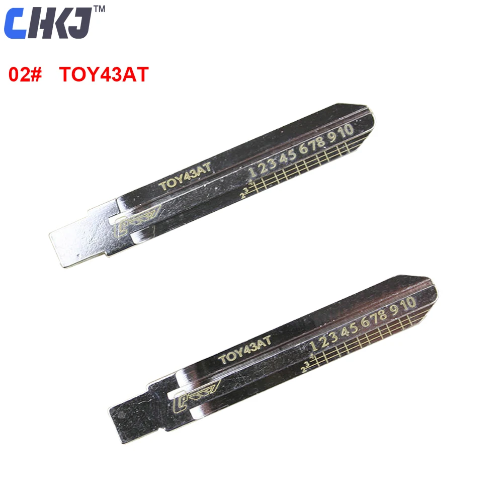 CHKJ 10pcs/lot NO.02 TOY43AT Key Blade For Toyota Camry Reiz Corolla Engraved Line Key Blank for Scale Shearing Locksmith Tools
CHKJ 10pcs/lot NO.02 TOY43AT Key Blade For Toyota Camry Reiz Corolla Engraved Line Key Blank for Scale Shearing Locksmith Tools