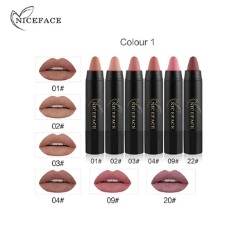 NICEFACE 6Pcs/Set Red Nude Lip Makeup Velvet Long Lasting Matte Lipsticks Crayon Lot Waterproof Lipstick Pencil Korean Cosmetics
NICEFACE 6Pcs/Set Red Nude Lip Makeup Velvet Long Lasting Matte Lipsticks Crayon Lot Waterproof Lipstick Pencil Korean Cosmetics