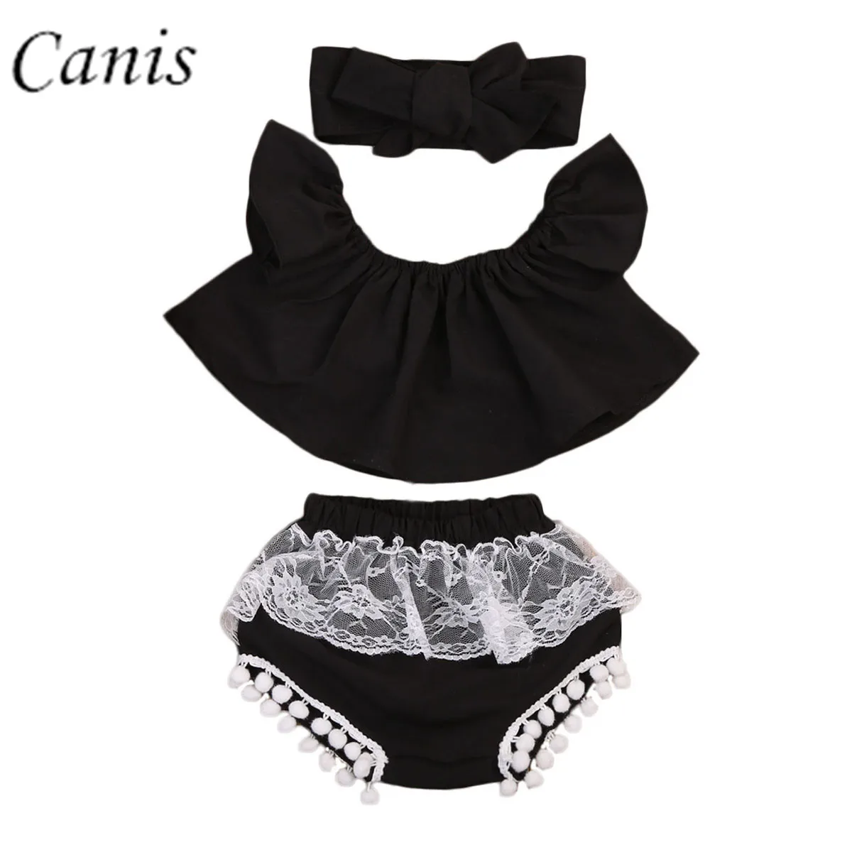3PCS Newborn Infant Baby Kids Girl Ruffled Off Shoulder Top Tank + Shorts Pants + Headband Sunsuit Outfit Clothes Set 0-24M
3PCS Newborn Infant Baby Kids Girl Ruffled Off Shoulder Top Tank + Shorts Pants + Headband Sunsuit Outfit Clothes Set 0-24M