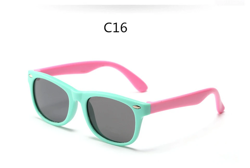 ALIKIAI Girls Sunglasses Kids Sun glasses Children Glasses Polarized Lenses Girls Boys Silicone UV400 Child Mirror Baby Eyewear (25)