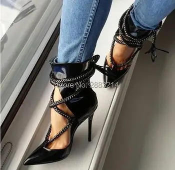 Rome Style Pointed Toe Stiletto Cut-outs Ankle Boots Brown Black Leather Rope Lace Up Motorcyle Boots Woman High Heels Shoes
Rome Style Pointed Toe Stiletto Cut-outs Ankle Boots Brown Black Leather Rope Lace Up Motorcyle Boots Woman High Heels Shoes