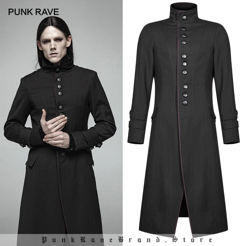 PUNK RAVE Men's Gothic Style Spring Simple Mid-length Black Jacket Coats Fashion Punk Party Stage Performance Concert Coat Men
PUNK RAVE Men's Gothic Style Spring Simple Mid-length Black Jacket Coats Fashion Punk Party Stage Performance Concert Coat Men