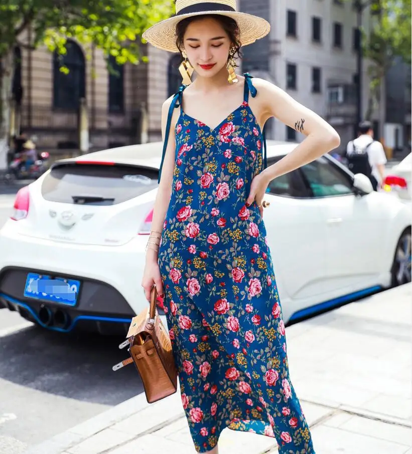 Vintage Elegant V Neck Summer Dress 2018 Print Loose Women Dresses Spaghetti Strap Sleeveless Vestido
Vintage Elegant V Neck Summer Dress 2018 Print Loose Women Dresses Spaghetti Strap Sleeveless Vestido