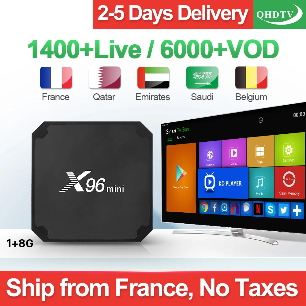 X96Mini QHDTV 1 Year IPTV France Android 7.1 1+8G 4K IPTV France Arabic Netherlands Belgium Italy Subscription IP TV Code Box
X96Mini QHDTV 1 Year IPTV France Android 7.1 1+8G 4K IPTV France Arabic Netherlands Belgium Italy Subscription IP TV Code Box