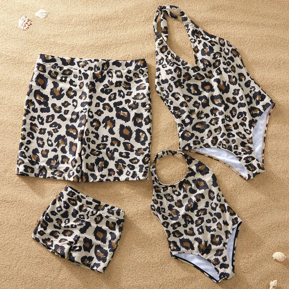 Family Matching Leopard Swimwear One-Piece Bikini Monokini Mother Daughter Dad Son Swimsuit Women Girl Men Boy Swim Trunks
Family Matching Leopard Swimwear One-Piece Bikini Monokini Mother Daughter Dad Son Swimsuit Women Girl Men Boy Swim Trunks