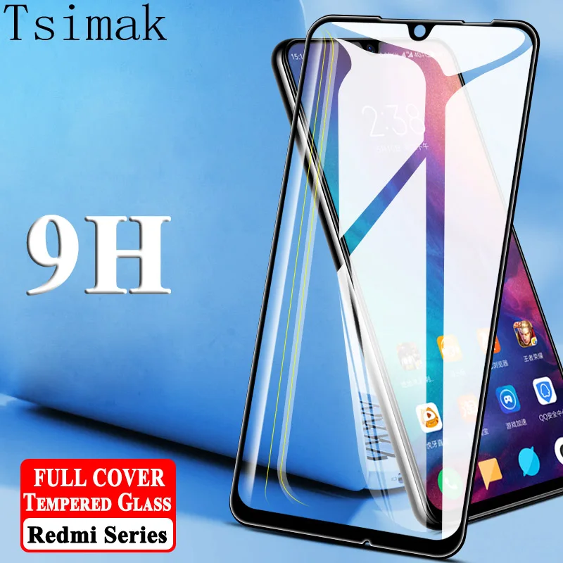 Закаленное стекло Tsimak для Xiaomi Redmi Note 7 6 Pro 5 Plus 4X 5A 6A S2 A2 Lite полное покрытие защитная