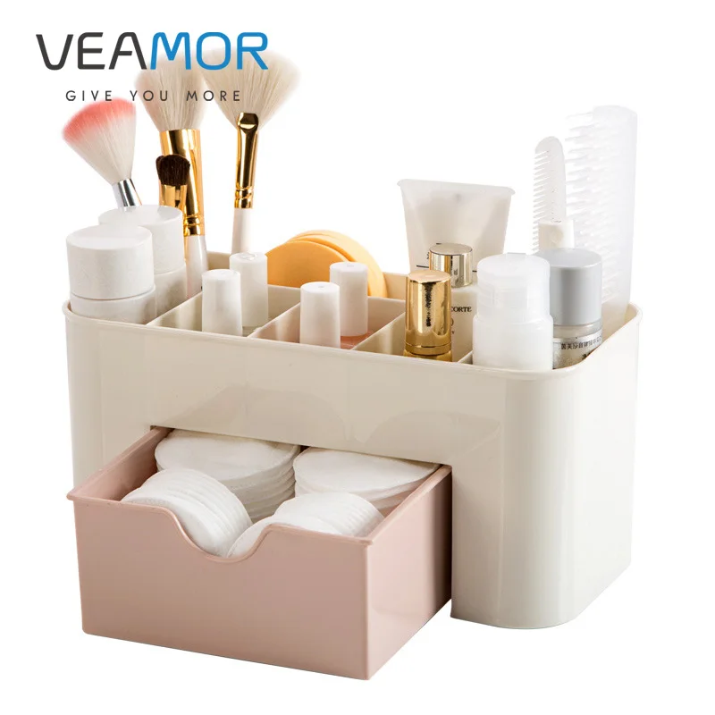 VEAMOR Plastic Cosmetic Storage Box Multi-functional Desktop Storage Boxes Drawer makeup organizers Fashion Stationery Boxes
VEAMOR Plastic Cosmetic Storage Box Multi-functional Desktop Storage Boxes Drawer makeup organizers Fashion Stationery Boxes