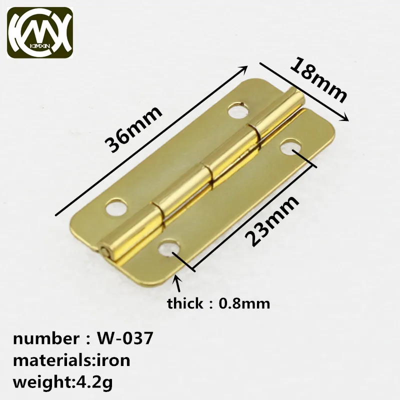 KIMXIN Hardware factory Wholesale wooden box hardware accessories Cigar box hinge Mini hinge 36mm long W-037 Equipped with screw 
KIMXIN Hardware factory Wholesale wooden box hardware accessories Cigar box hinge Mini hinge 36mm long W-037 Equipped with screw