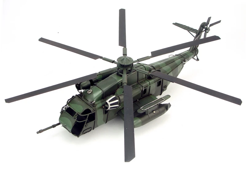 Antique tin plane CH-53E ornaments handmade aircraft model aircraft accessories furnishings home decor gift
Antique tin plane CH-53E ornaments handmade aircraft model aircraft accessories furnishings home decor gift