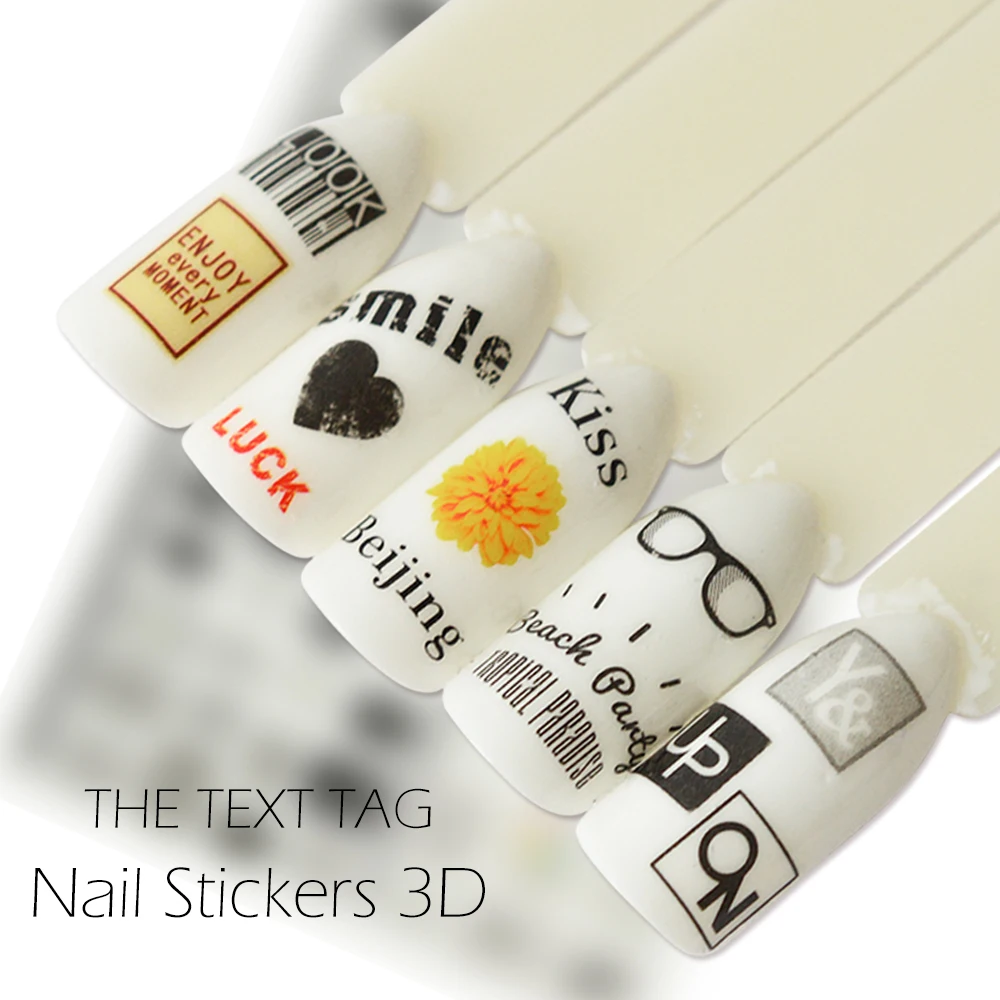 1pcs Lovely Text Tag Nail Art Sticker Decals 3D Adhesive Tips White Black DIY Retro Beauty Word Design Wrap Manicure SACA017-072
1pcs Lovely Text Tag Nail Art Sticker Decals 3D Adhesive Tips White Black DIY Retro Beauty Word Design Wrap Manicure SACA017-072