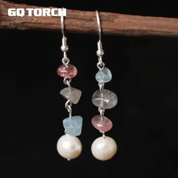 GQTORCH Korean Elegant Real 925 Sterling Silver Earrings For Women Natural Freshwater Pearl Crystal Earrings Personality 2017
GQTORCH Korean Elegant Real 925 Sterling Silver Earrings For Women Natural Freshwater Pearl Crystal Earrings Personality 2017