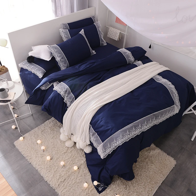 100% Cotton Princess style lace Bedding Set for summer Queen King Size Bed Linen Bedclothes Duvet Cover Sets
100% Cotton Princess style lace Bedding Set for summer Queen King Size Bed Linen Bedclothes Duvet Cover Sets