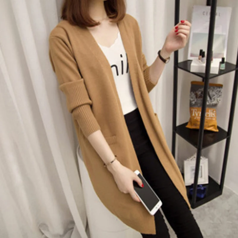 Autumn Winter Sweater Long Cardigan Female Fashion Long Sleeve Tricot Cardigan Women Sweater Jacket Tops Coat
Autumn Winter Sweater Long Cardigan Female Fashion Long Sleeve Tricot Cardigan Women Sweater Jacket Tops Coat